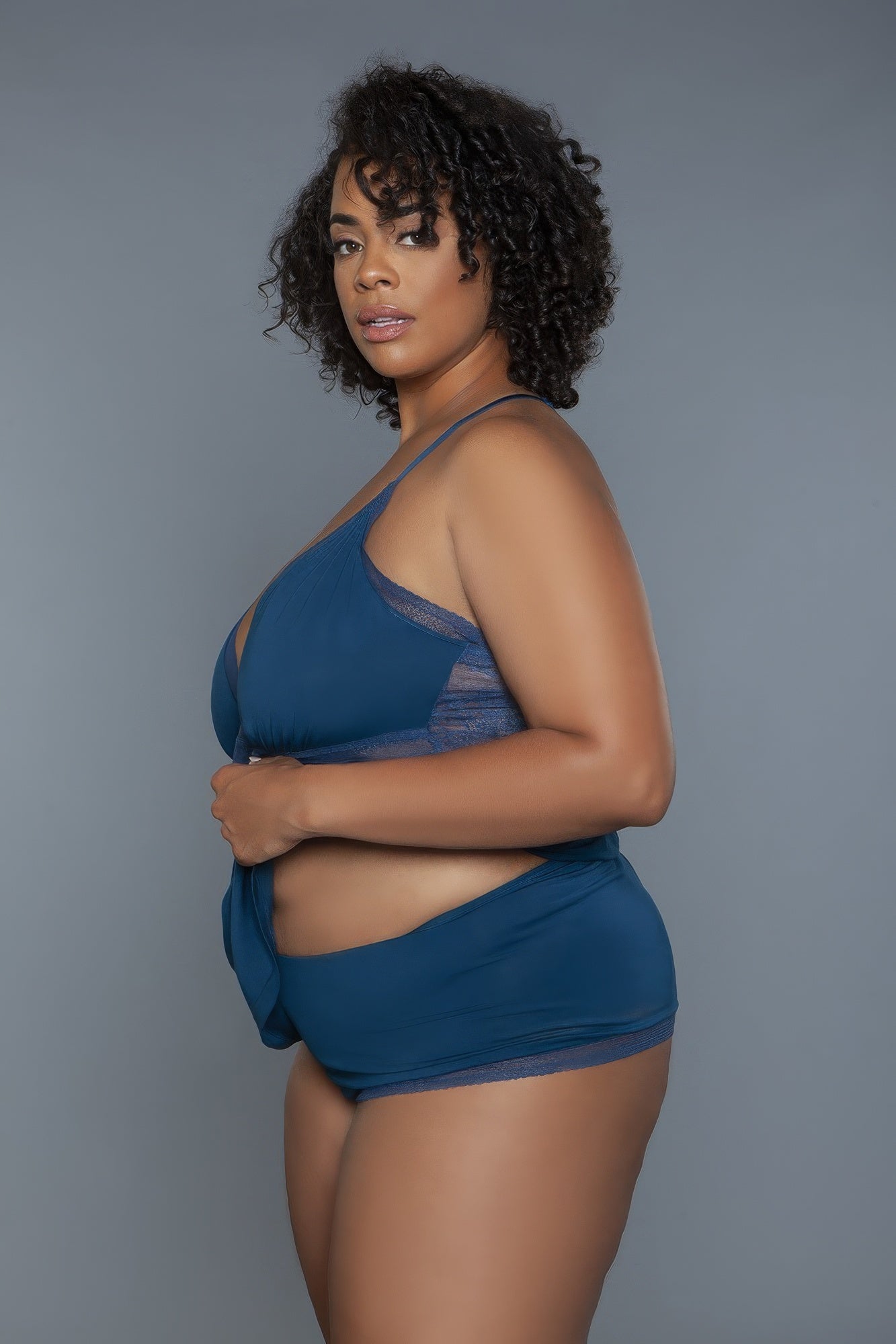 V-neckline Cami Set With Wire Free Bralette 2 Pc